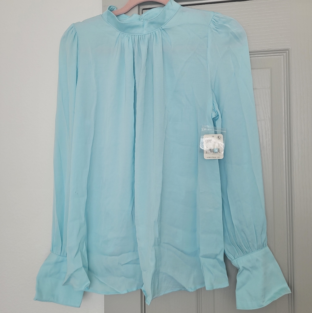 Free People Fiona Backless Top In Sea Washed Size Small